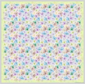 Armine Hydrangea Print Silk Scarf #82