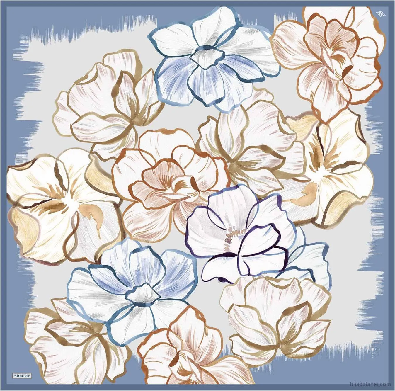 Armine Marley Floral Silk Scarf #5