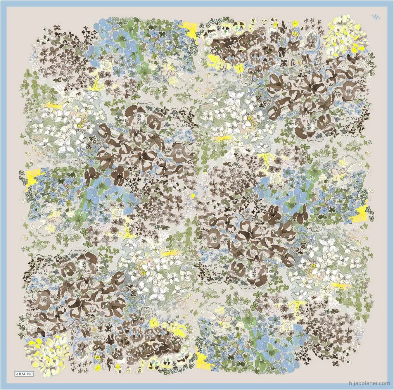 Armine Spring Tide Floral Silk Scarf #83