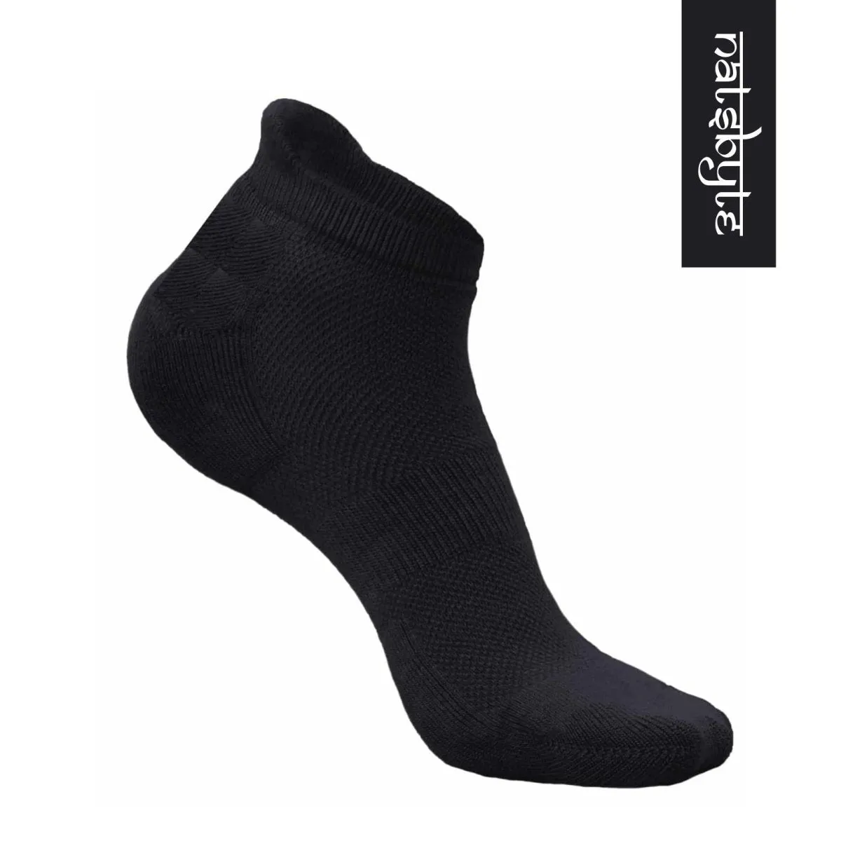 Bamboo Fiber Unisex Ankle Socks (Odour Free) - Black