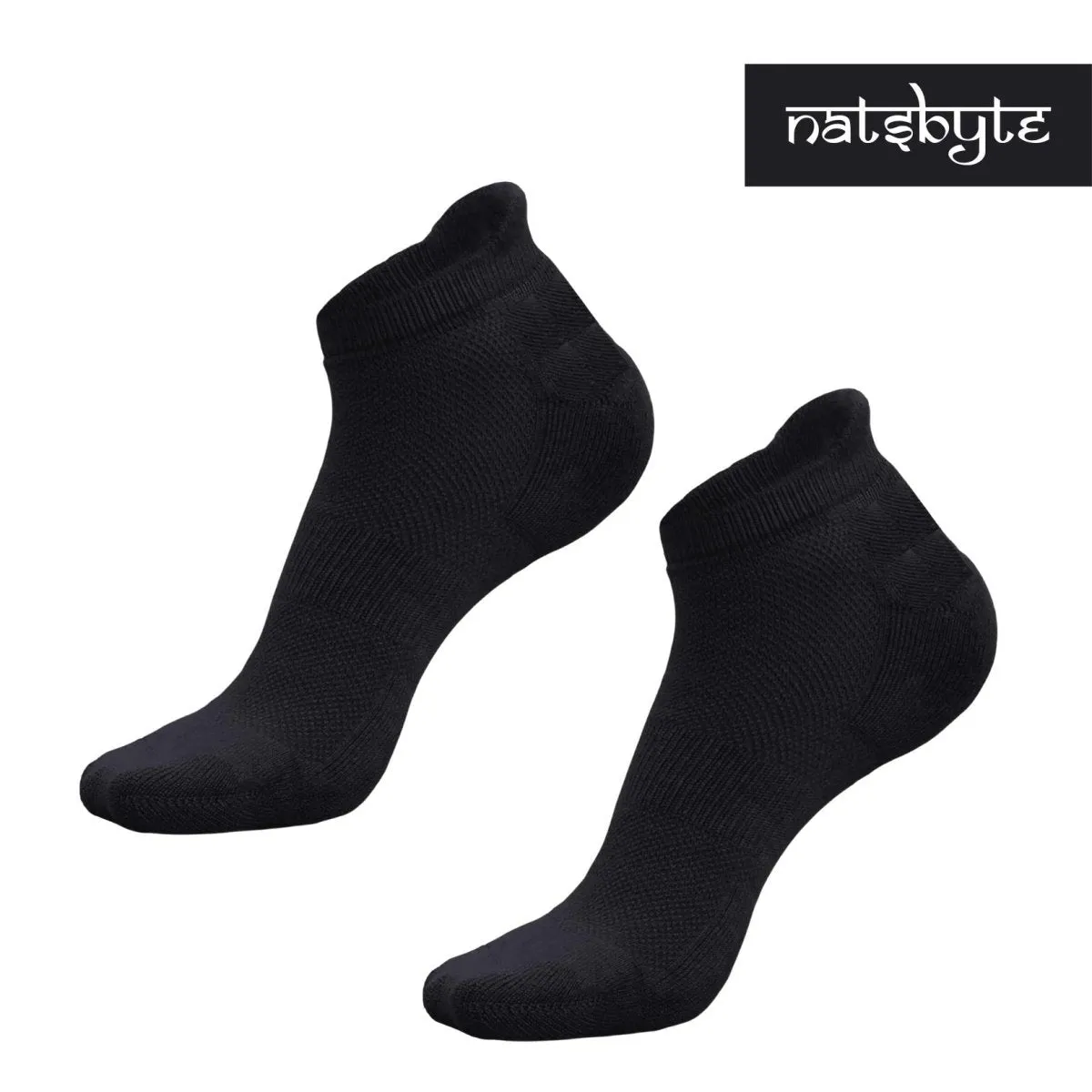 Bamboo Fiber Unisex Ankle Socks (Odour Free) - Black