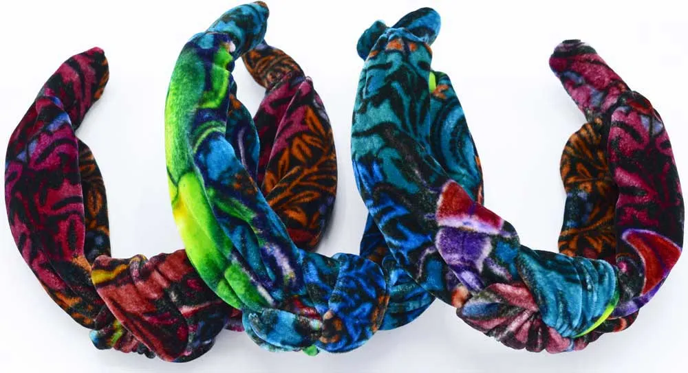 Beetle Belle - silk velvet knot headband