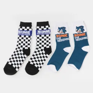 Boys Socks Pack of 2 Sonic-Mix