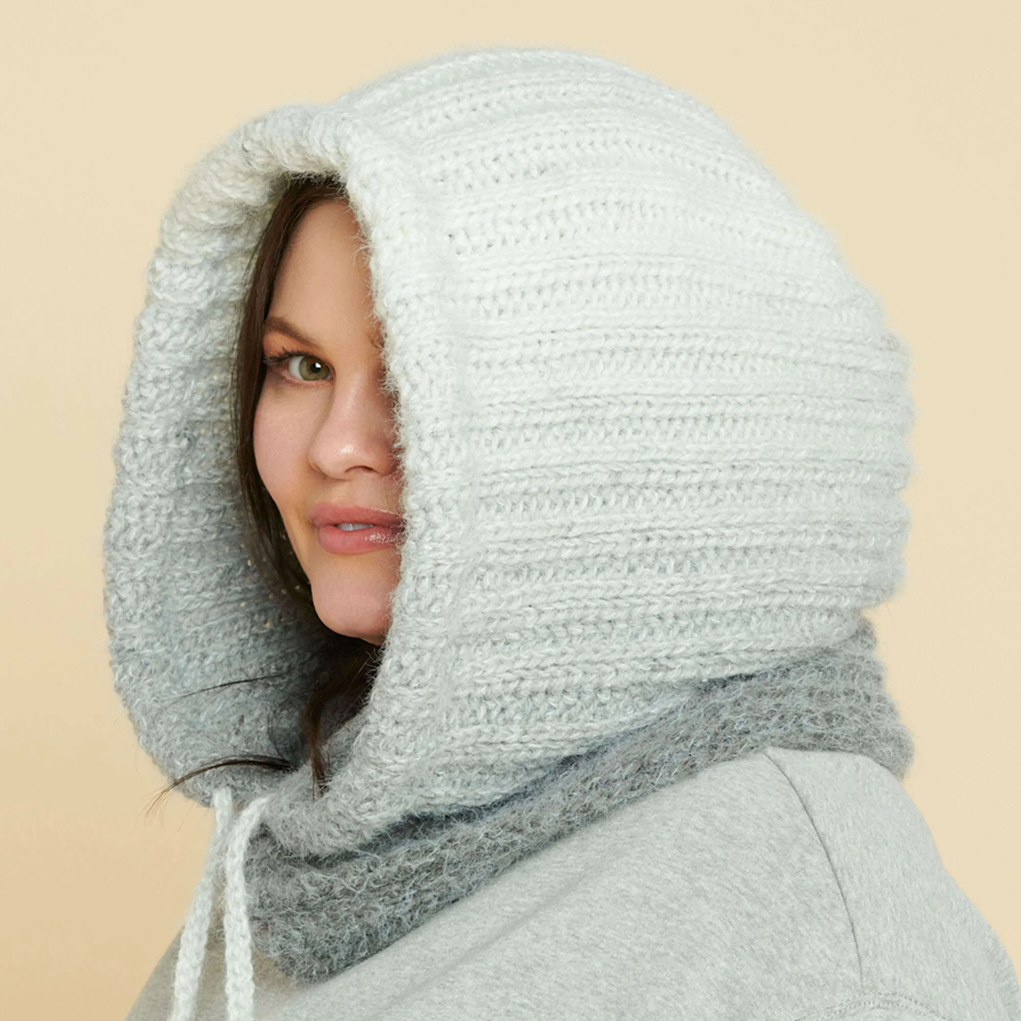 Caron Double Ribbed Crochet Hood