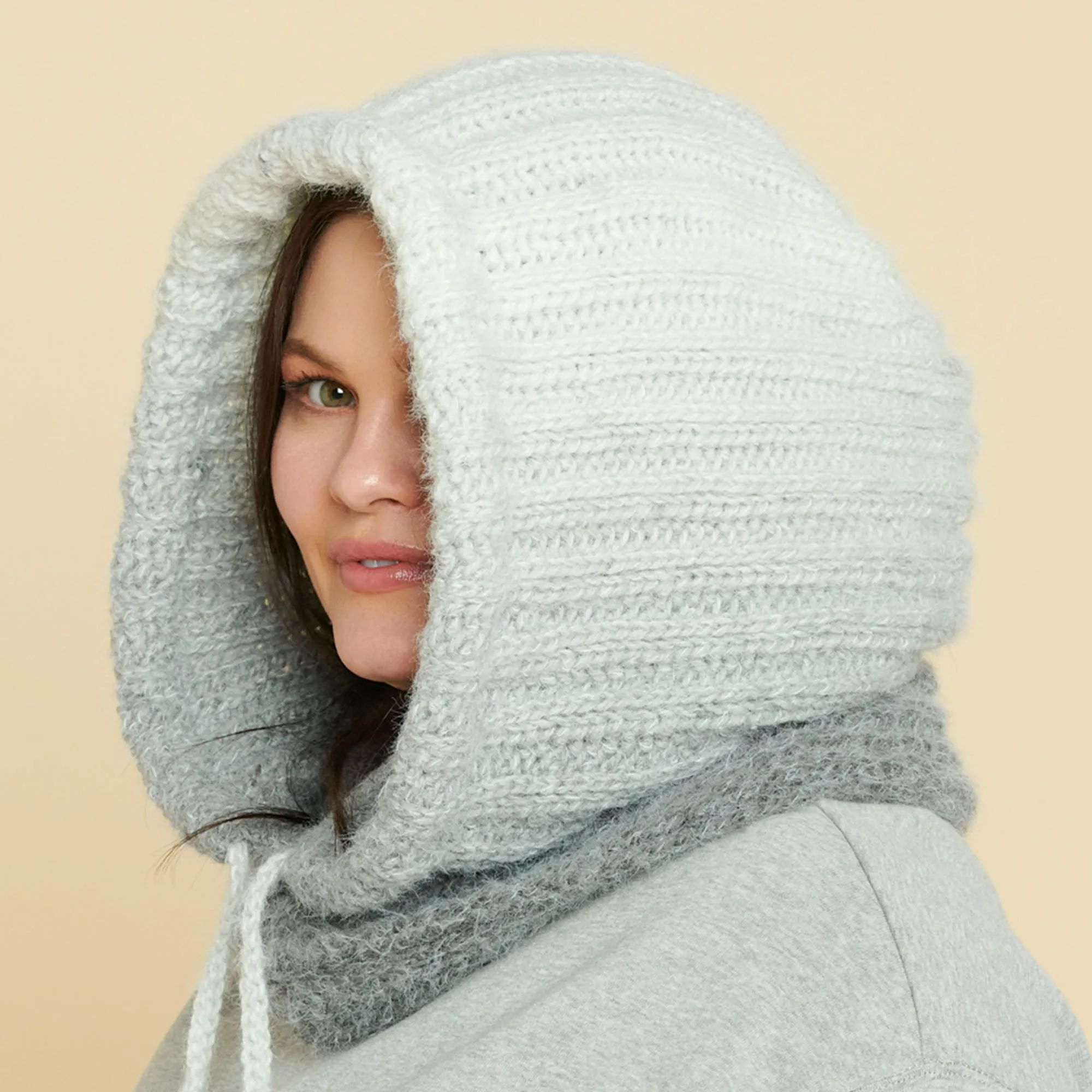 Caron Double Ribbed Crochet Hood