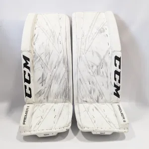 CCM Premier II - Used Pro Stock Senior Goalie Pads (White)