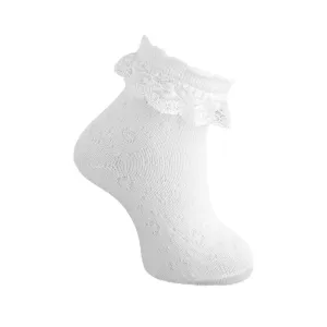 Fine Openwork Scottish Yarn Socks With Lace