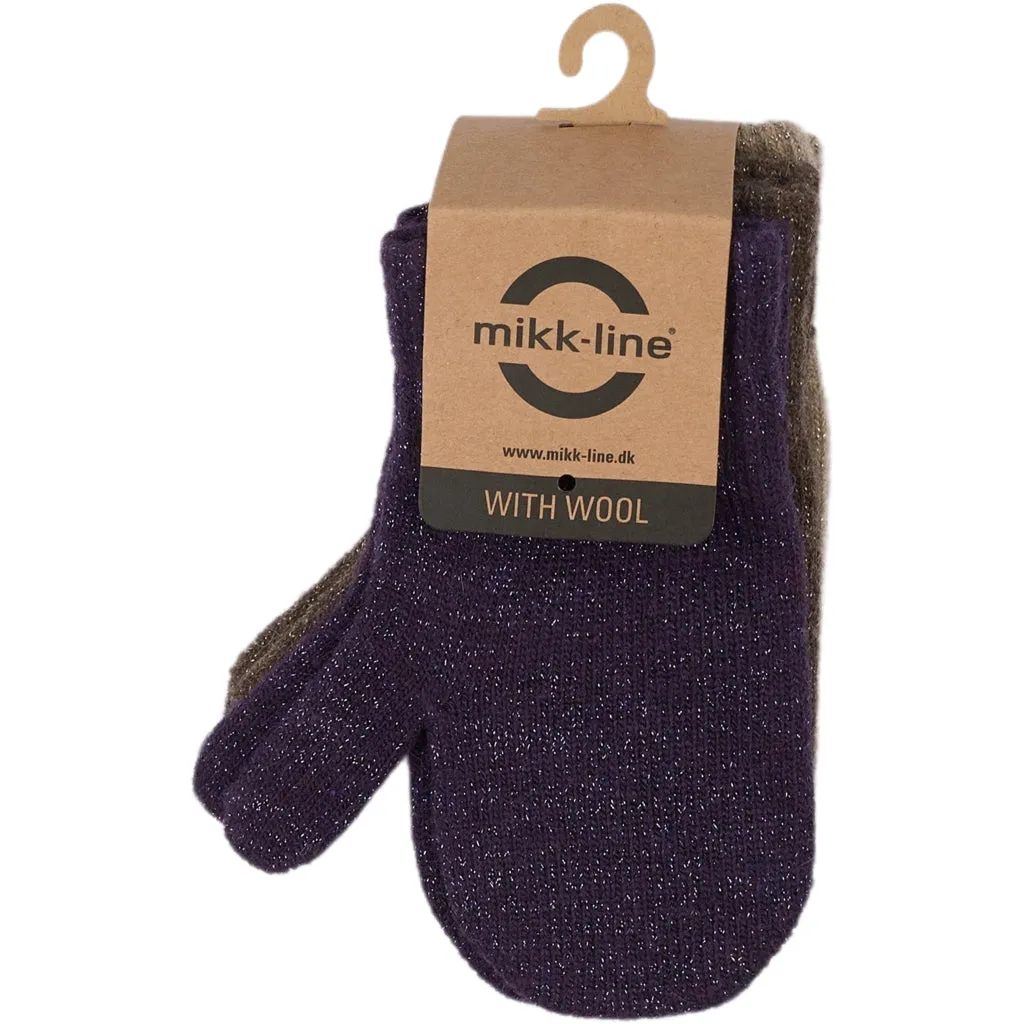 MAGIC Knitted Mittens Glitter 3 Pack - Nightshade-Chocolate Chip-Doeskin
