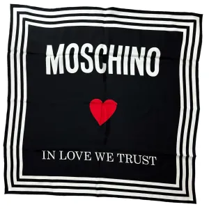 Moschino Scarf In Love We Trust - Square Silk Foulard - Spring/ Summer 2024 Collection