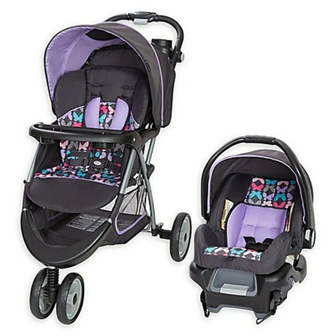 New Baby Stroller with Car Seat Travel System High Chair Playard Infant Combo
