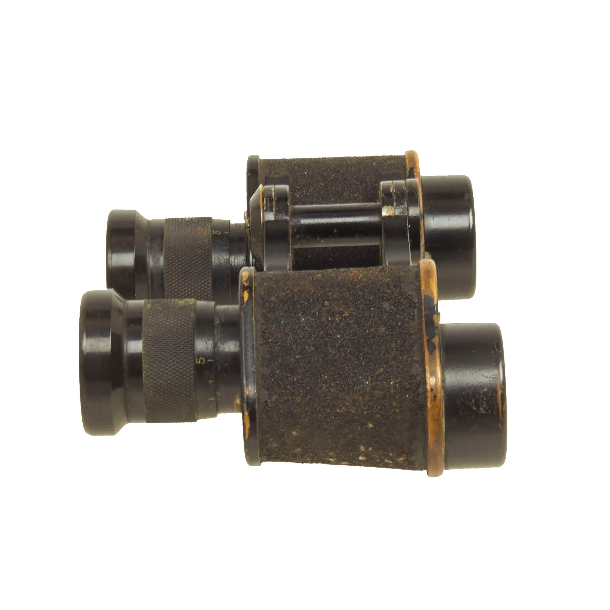 Original Japanese WWII Era 6x24 Binoculars and 7x50 Binoculars With Case Grouping - 2 Binoculars, 1 Case