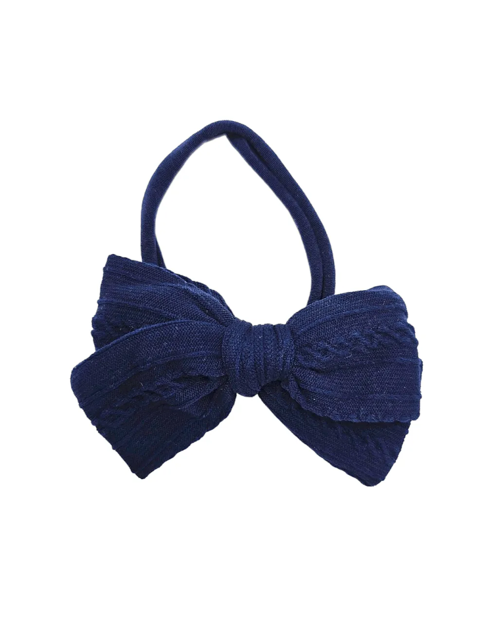 Pack Of 4 - 3.5 Inch Cable Knit Dainty Bow Headbands