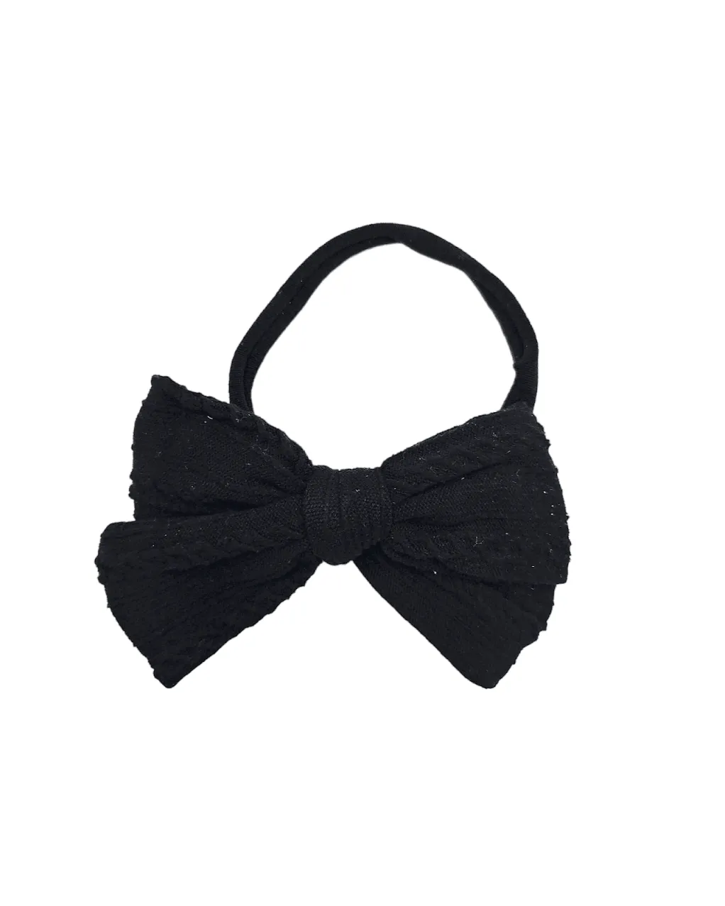 Pack Of 4 - 3.5 Inch Cable Knit Dainty Bow Headbands
