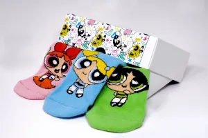 Powerpuff Girls By Balenzia Low Cut Socks for Women (Pack of 3 Pairs/1U)