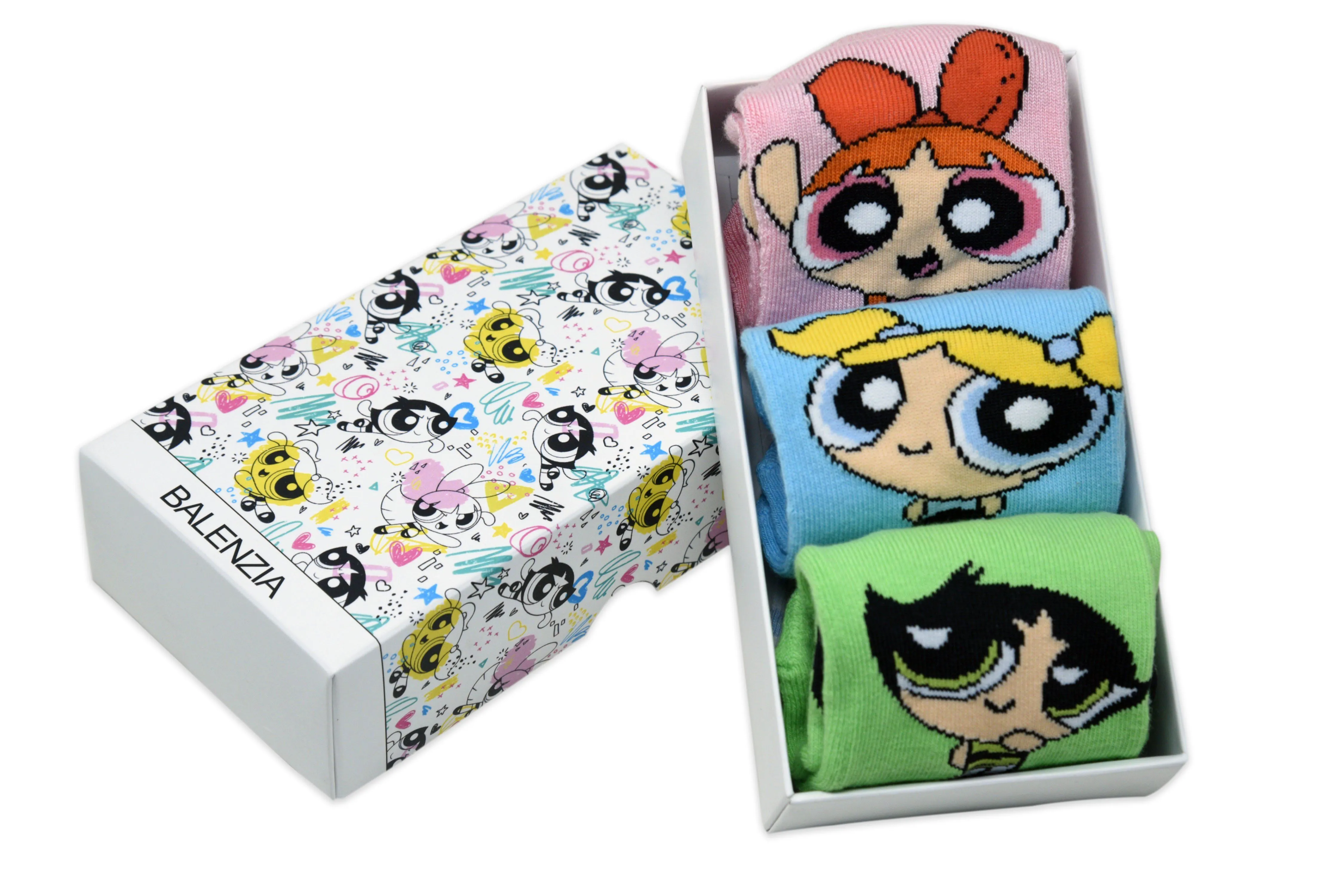 Powerpuff Girls By Balenzia Low Cut Socks for Women (Pack of 3 Pairs/1U)