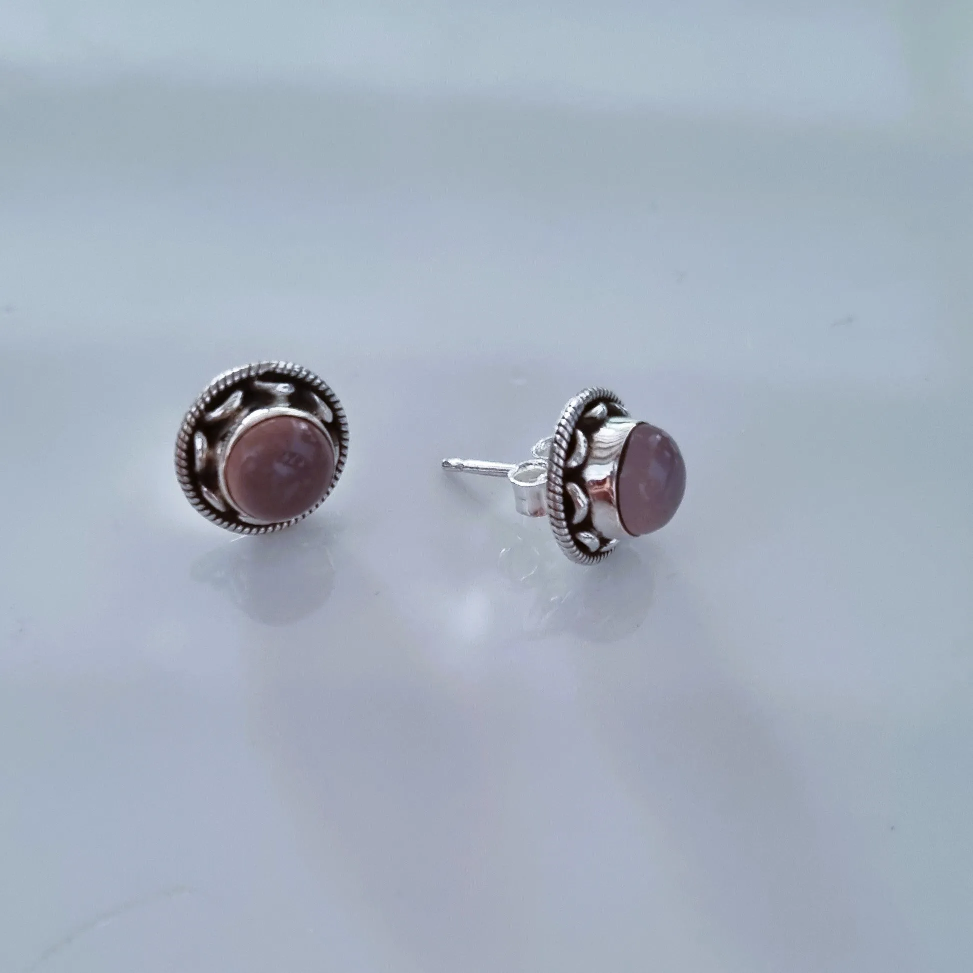 Rose quartz earrings
