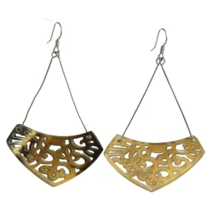 Simone Lace Earrings in Natural Bullhorn Faire Collection