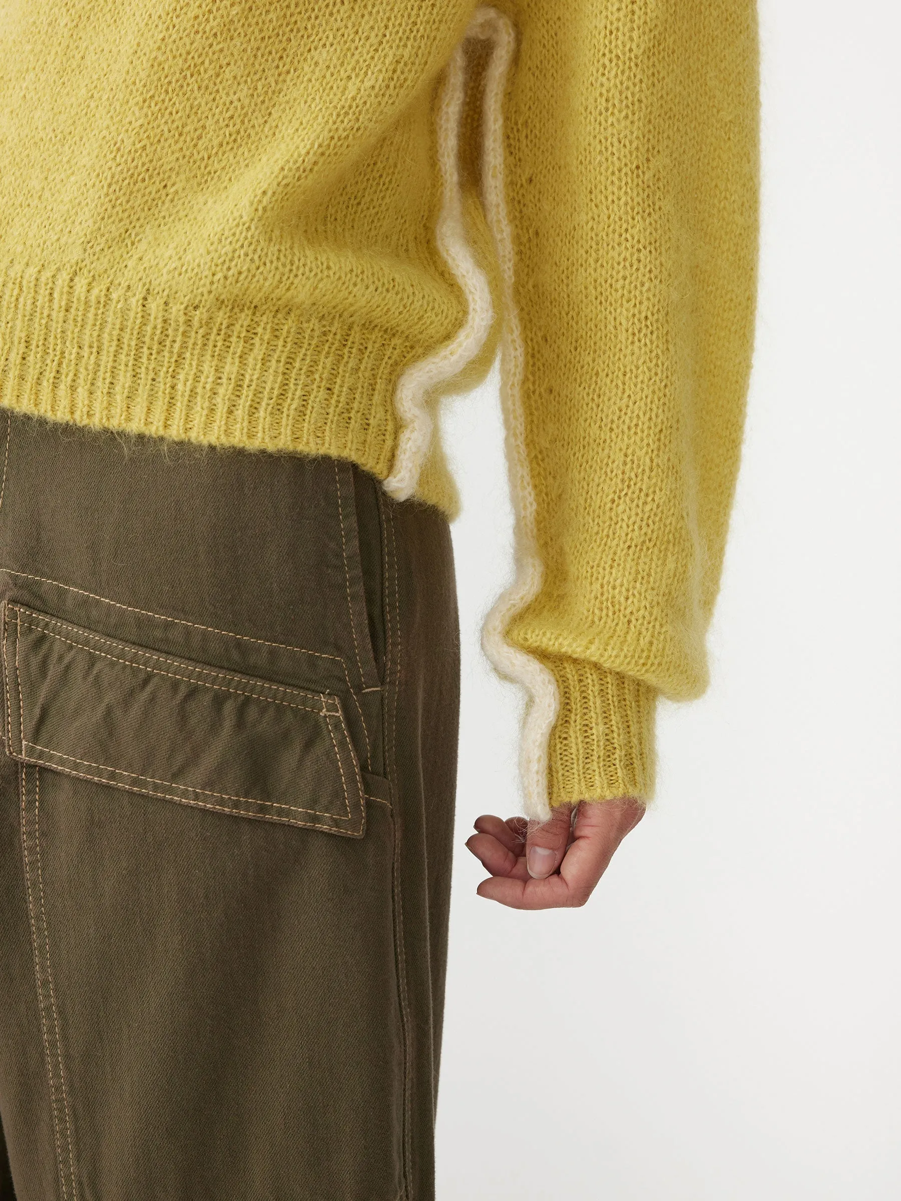 stitch detail mohair wool knit