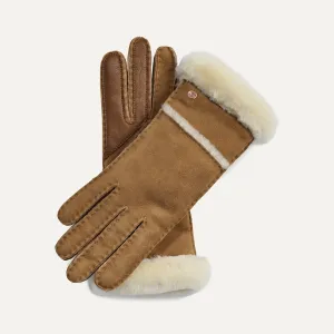 UGG® Sheepskin Seamed Gloves - Chestnut