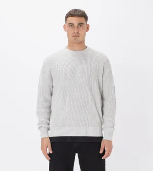 Waffle Crew Knit Blizzard Marle