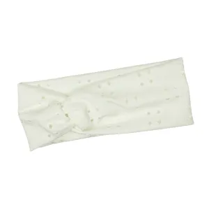 White Embroidery Headband