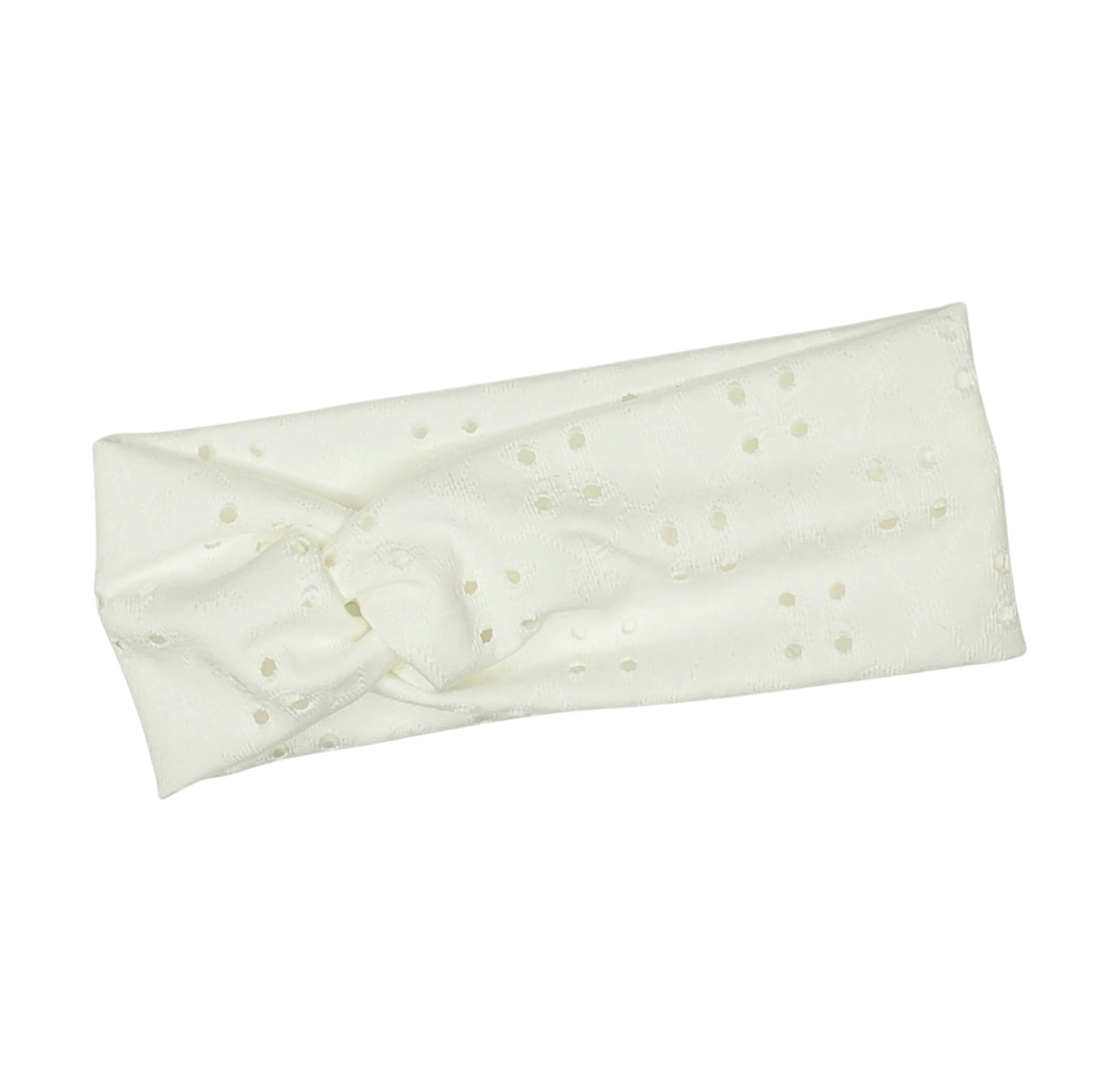 White Embroidery Headband